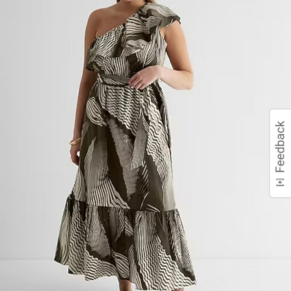 Express One Shoulder Maxi Dress